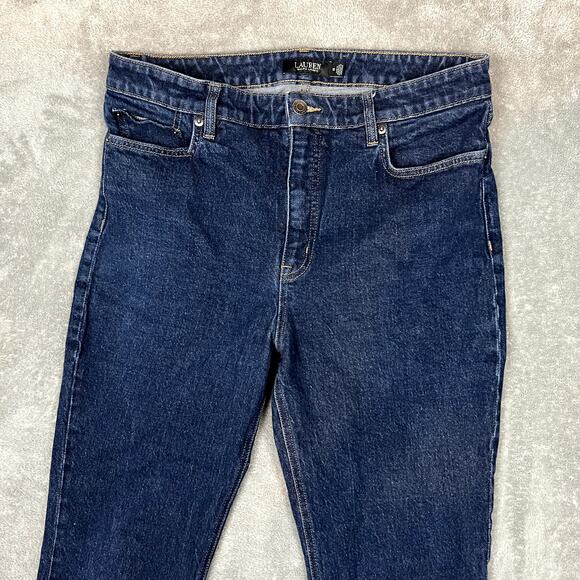 Ralph Lauren Black Label Jeans Womens 12 Straight Leg Dark Wash - Picture 2 of 9
